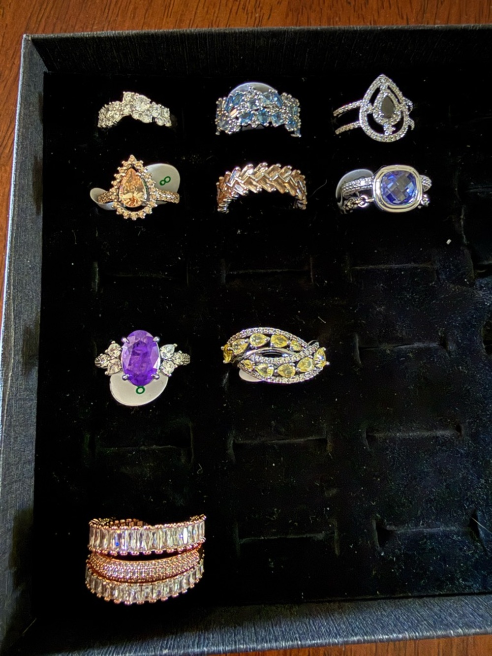 Bomb Party ring lot size 8 rose gold/hematite/rhodium NWT/NWOT